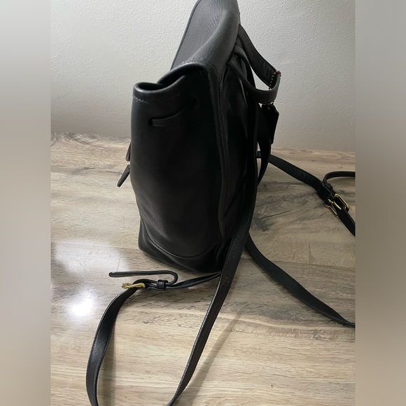 Vintage Coach Black Leather Backpack 9791 turnlock - Picture 4 of 14